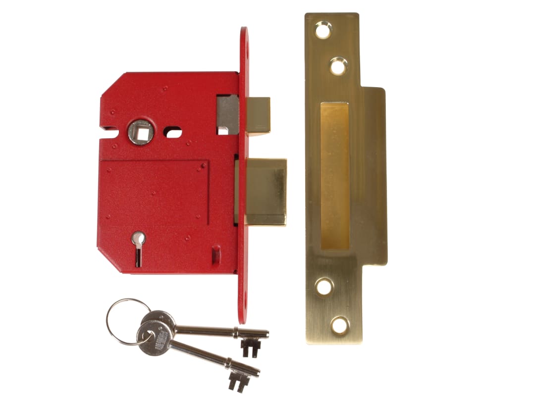 UNION StrongBOLT 2200S BS 5 Lever Mortice Sashlock Satin Brass 81mm Visi Y2200S-PL-3.0