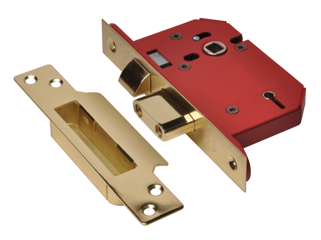 UNION StrongBOLT 2205S 5 Lever Mortice Sashlock Polished Brass 81mm 3in Visi Y2205S-PB-3.0