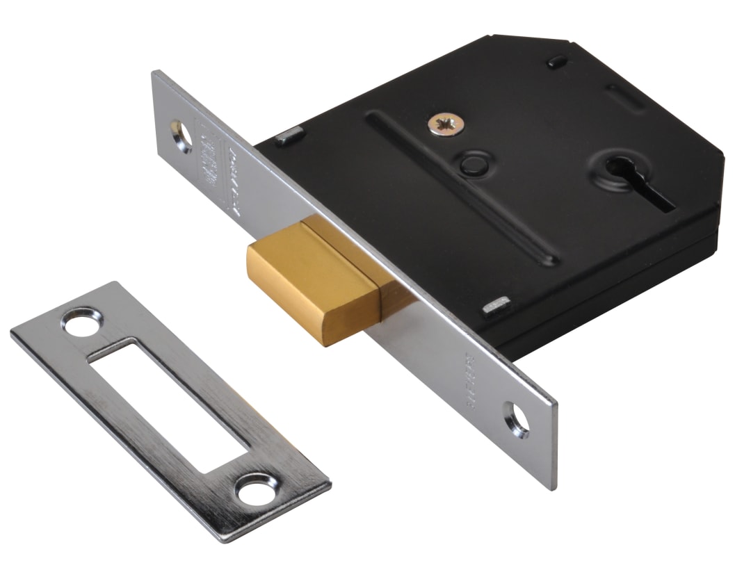 UNION ES-DL Essentials 3 Lever Mortice Deadlock Chrome 79mm 3in Visi Y-ES-DL-CH-3.0