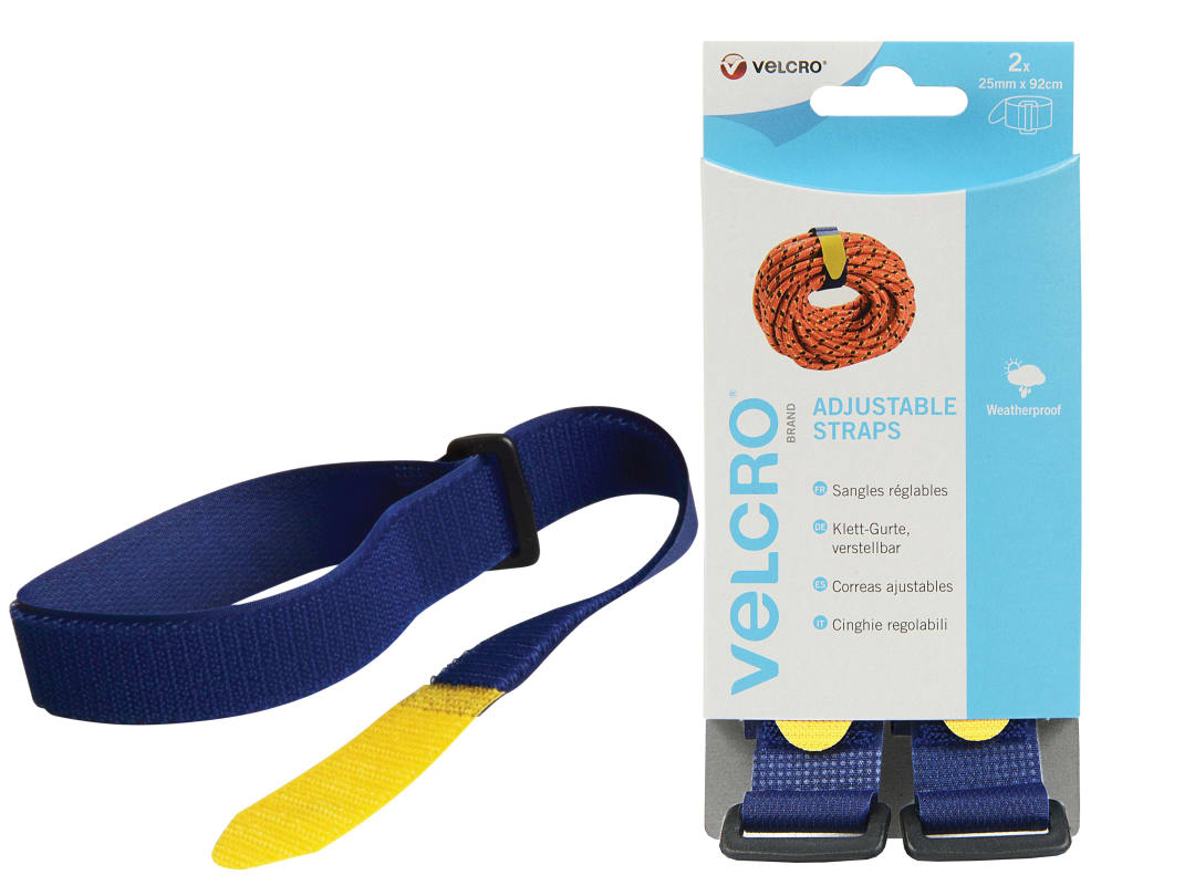 VELCRO® Brand VELCRO® Brand Adjustable Straps(2) 25mm x 92cm Blue 60327