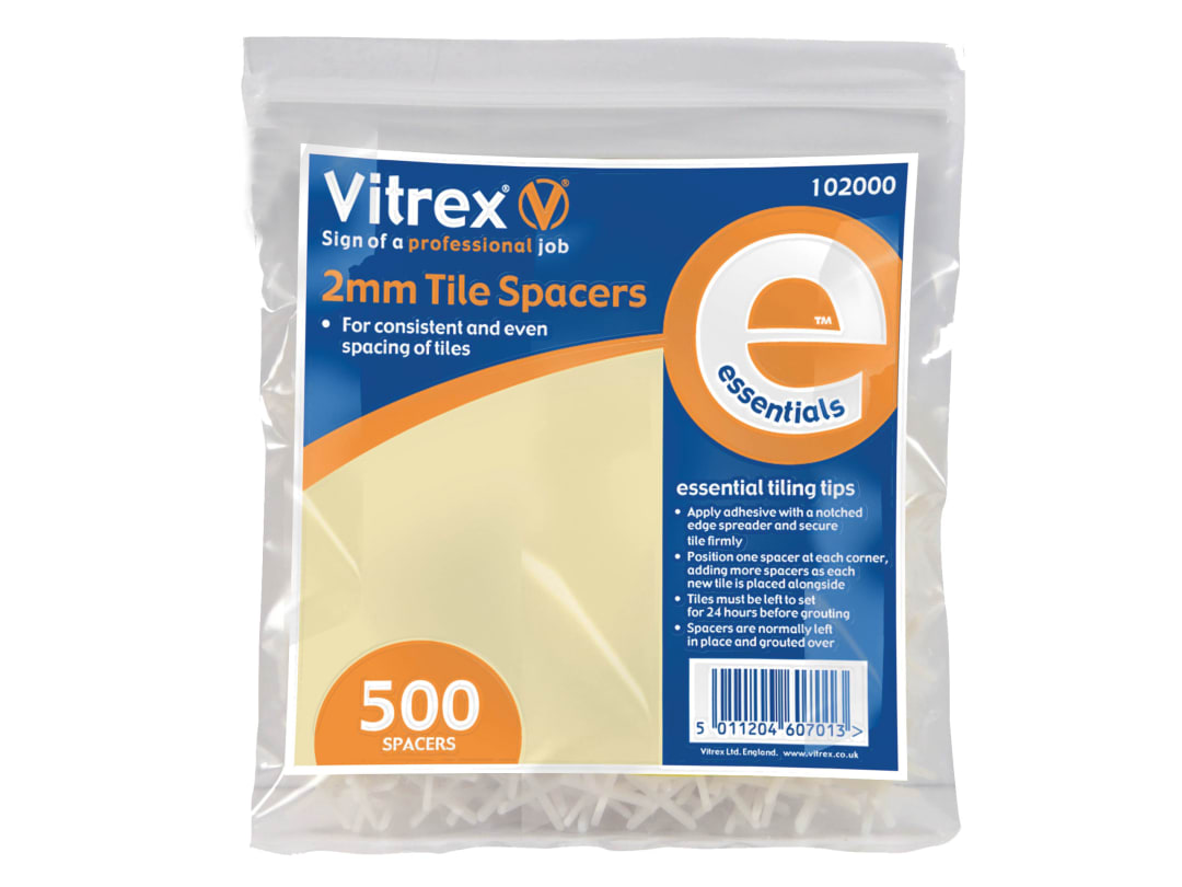 Vitrex Essential Tile Spacers 2mm (Pack 500) 102000