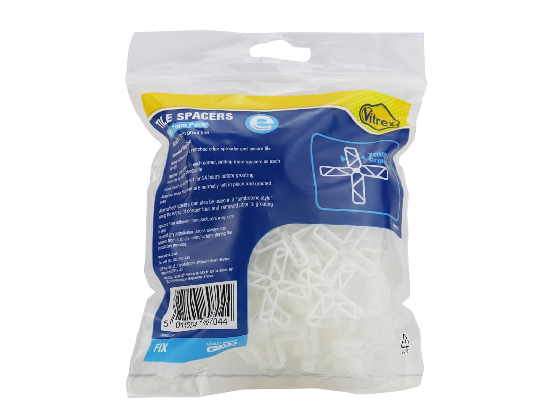 Vitrex Essential Tile Spacers 7mm (Pack 100) 102015