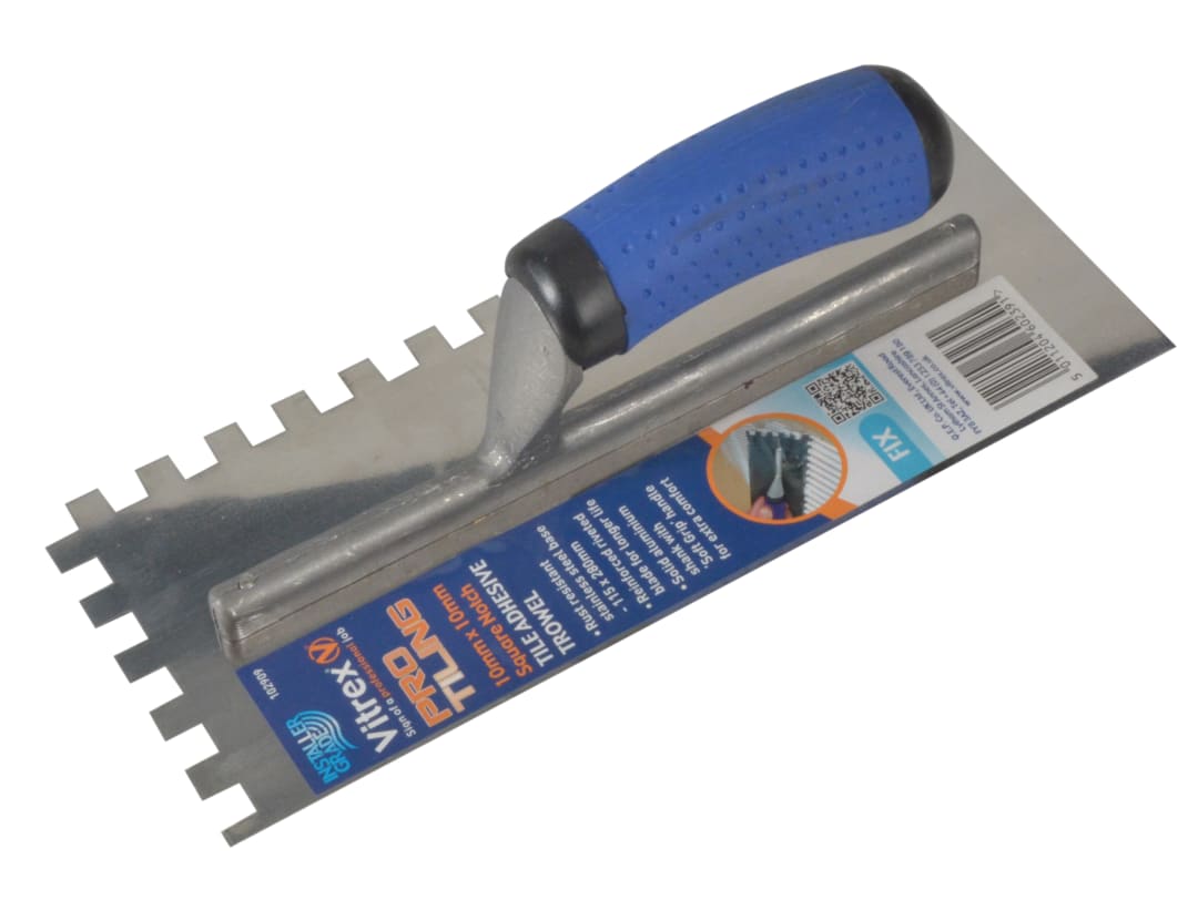 Vitrex Professional Stainless Steel Adhesive Trowel Square Notches 10mm 102909NP