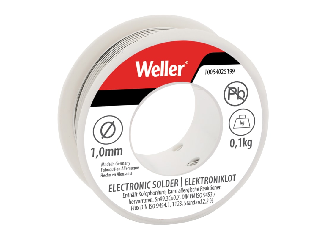 Weller EL99/1-100 Lead-Free Solder 1.0mm 100g T0054025199N
