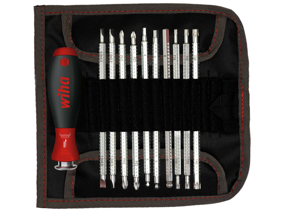 Wiha SYSTEM 6 SoftFinish® Interchangeable Screwdriver Set, 12 Piece 03591