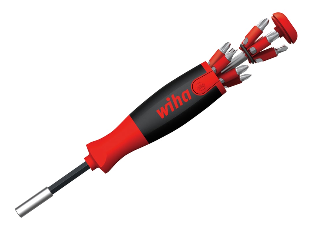 Wiha LiftUp 25 Magnetic Screwdriver with Bit Magazine (SL, PH, PZ, TX) 38605