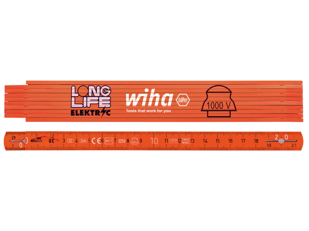 Wiha Longlife® Electrician's Folding Ruler 2m 42068
