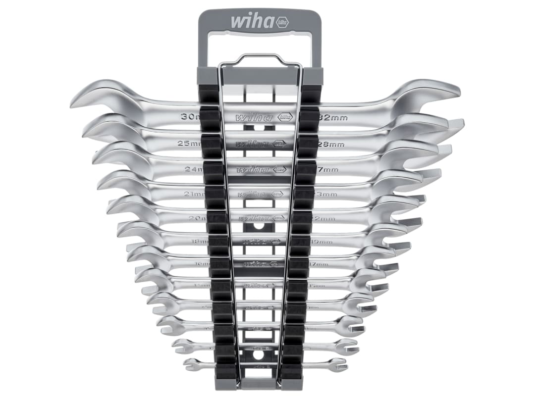 Wiha Double Open-End Spanner Set, 12 Piece 44753