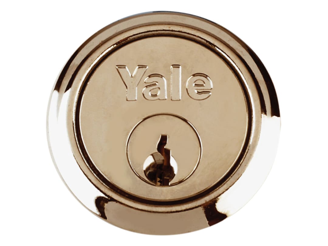 Yale Locks P1109 Replacement Rim Cylinder & 2 Keys Polished Brass Finish Visi 6.31109E+11
