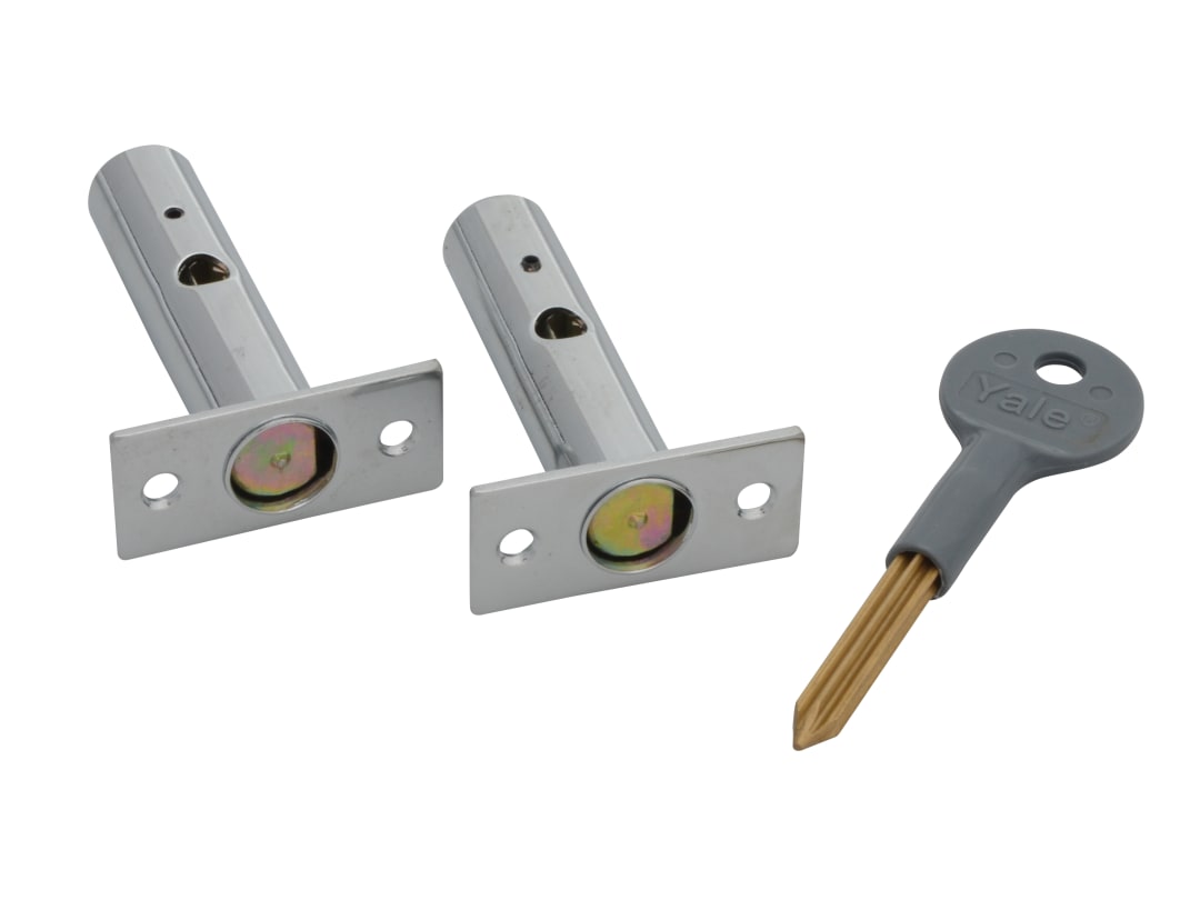 Yale Locks PM444 Door Security Bolts Polished Chrome Finish Visi of 2 7.22444E+11