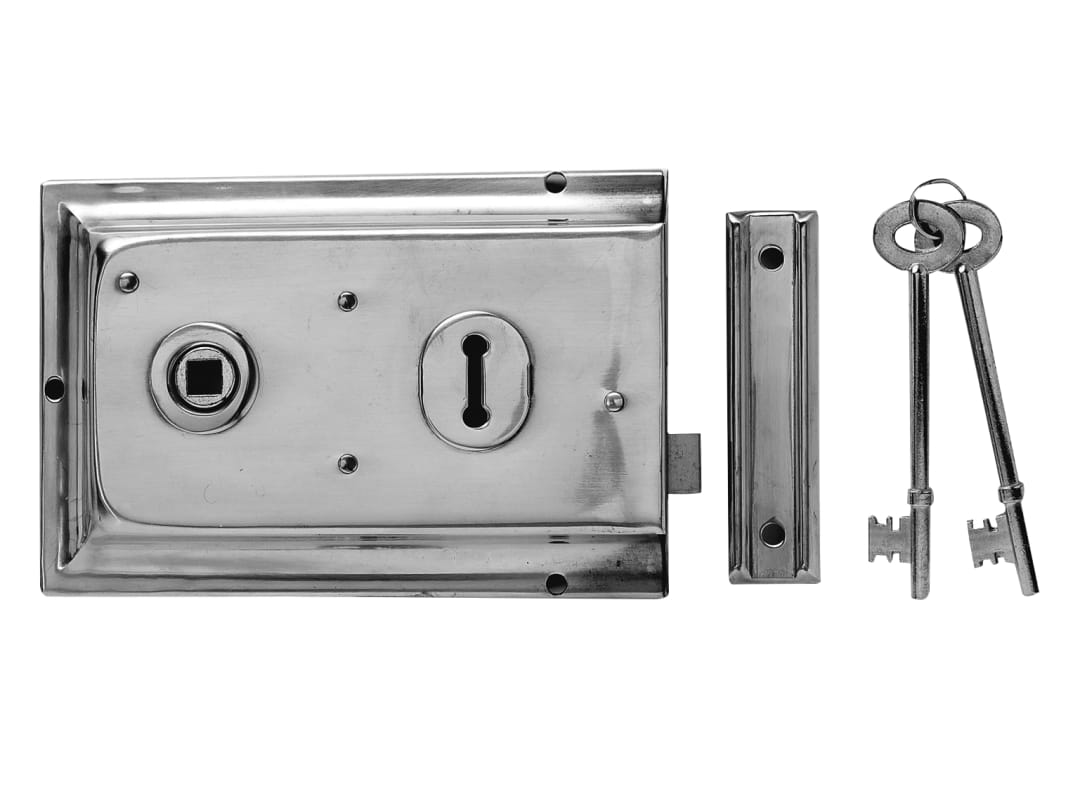 Yale Locks P334 Rim Lock Chrome Finish 156 x 104mm Visi 60334305162