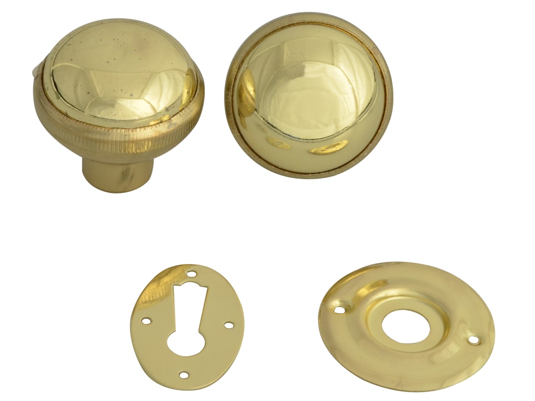 Yale Locks P405 Rim Knob Polished Brass Finish P405-PB