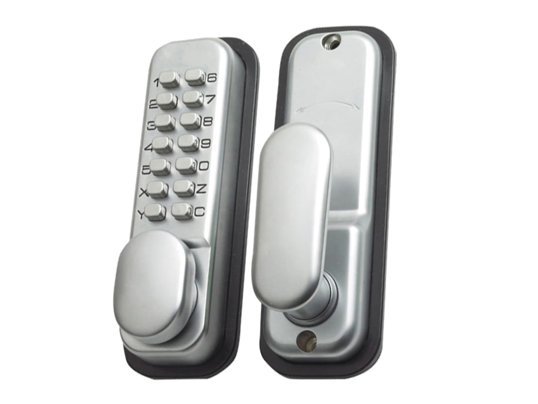 Yale Locks P-DL02-SC Push Button Door Lock Chrome Finish Hold Open Function P-DL02-SC