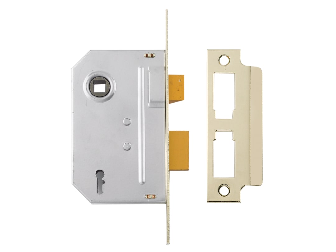 Yale Locks PM320 3 Lever Mortice Sashlock Polished Brass 65mm 2.5in 6.5032E+11