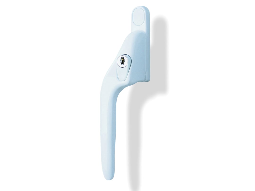 Yale Locks White Offset Locking PVCu Window Handle Left P-YWHLCK40L-WH