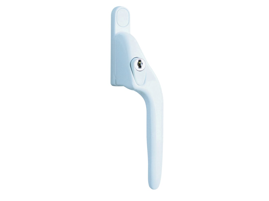 Yale Locks White Offset Locking PVCu Window Handle Right P-YWHLCK40R-WH