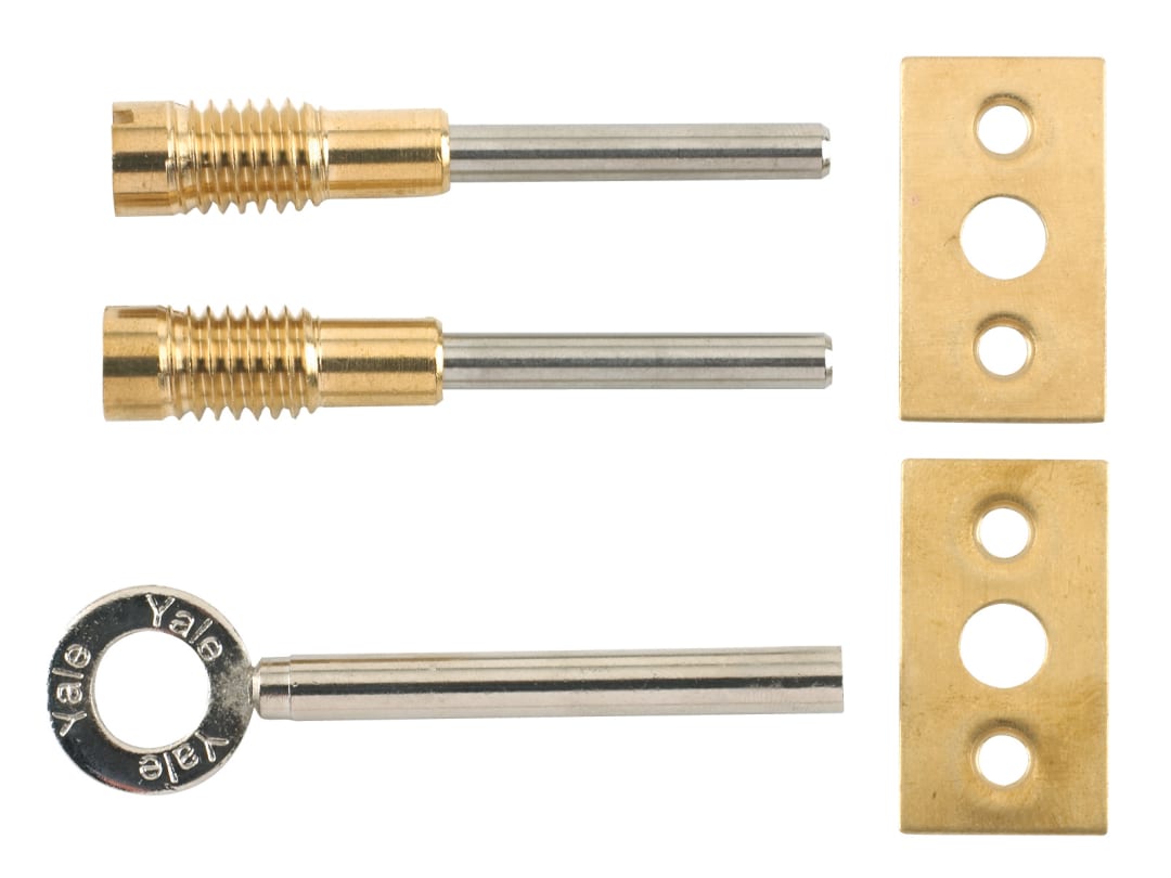 Yale Locks 8013 Dual Screw Window Lock Brass Finish Pack of 2 V-8013-2-PL