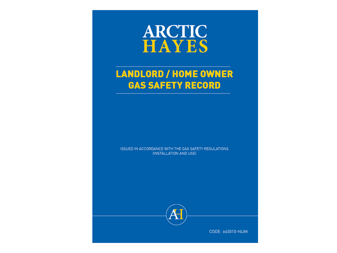 Arctic Hayes Landlord/Homeowner Gas Safety Record (Pad of 25) 663010-NUM