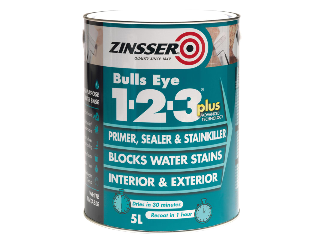 Zinsser Bulls Eye® 1-2-3 Plus Primer, Sealer & Stain Killer White 2.5 litre ZN7190001C1