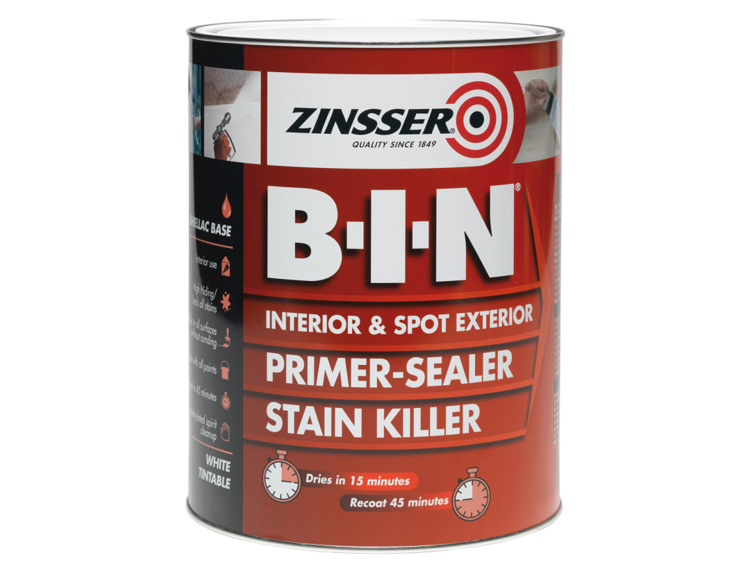 Zinsser B.I.N® Primer, Sealer & Stain Killer Paint White 5 litre ZN7020001A1
