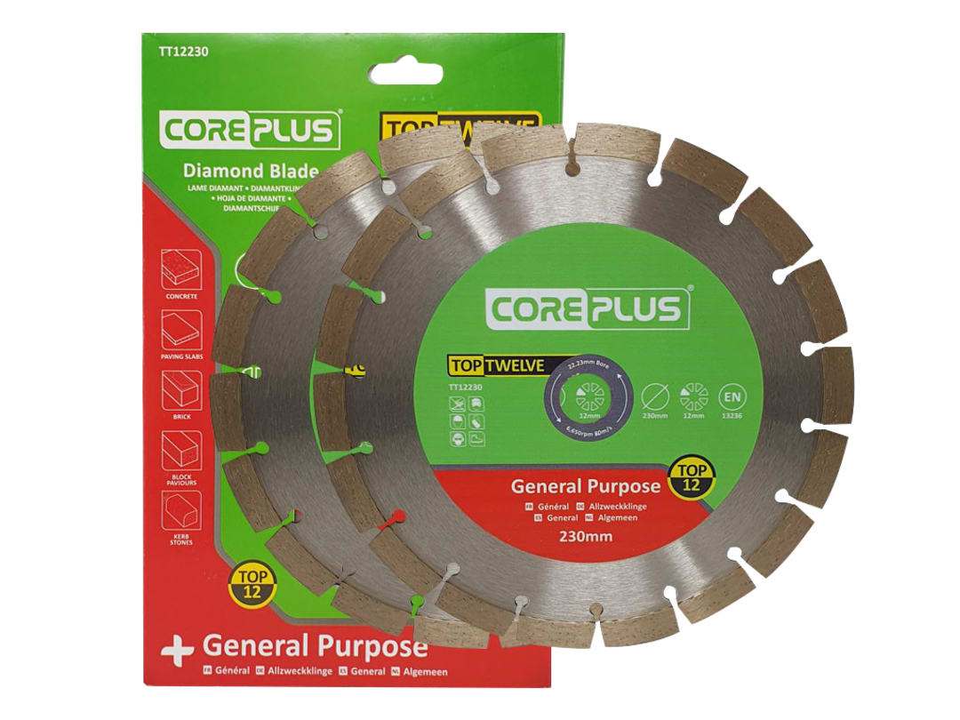 CorePlus Top Twelve Diamond Blade Twin Pack 230mm CORTT122302