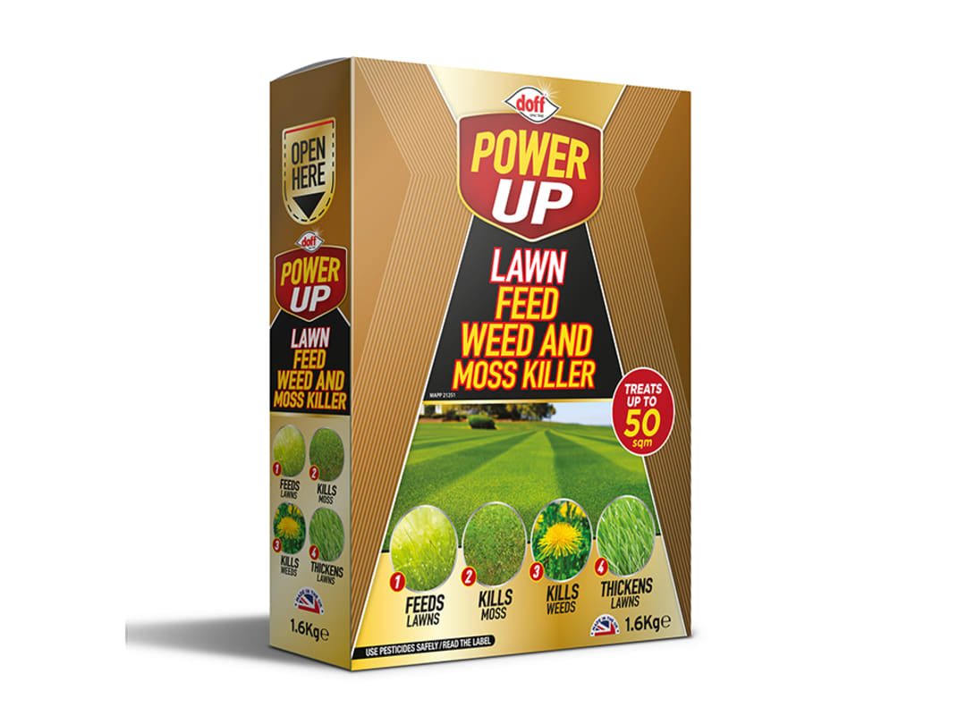 DOFF Powerup Complete Lawn Feed/Weed/Moss Killer 1.6kg F-LM-A60-DPU F-LM-A60-DPU