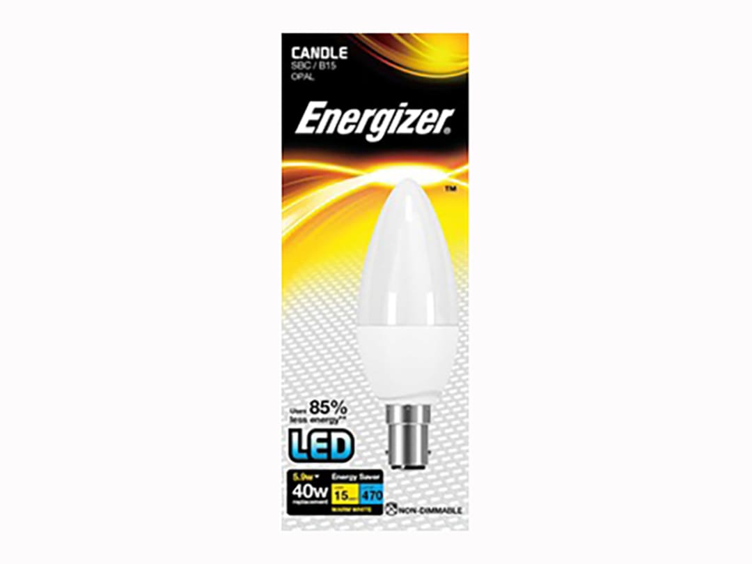 Energizer® Candle LED 470Lumens Warm White Opal B15 Boxed S8878