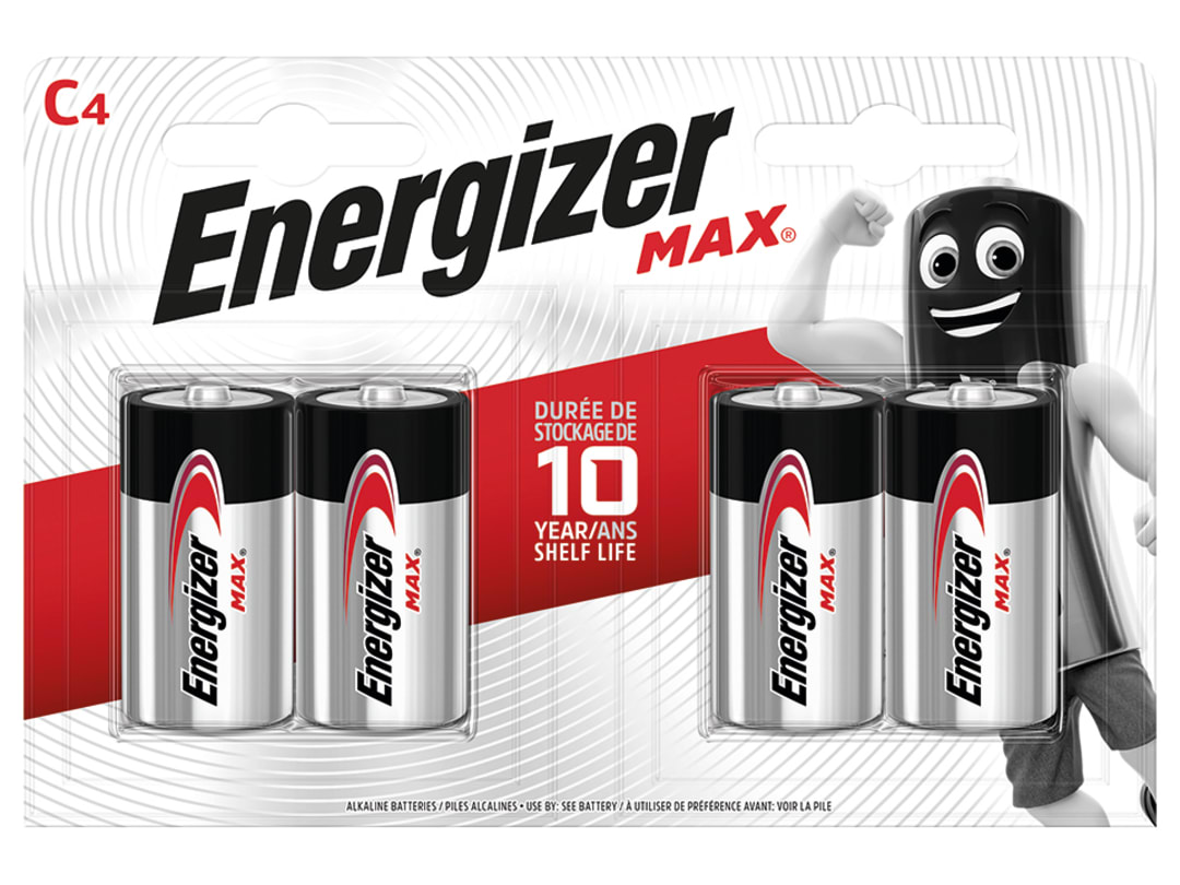Energizer® Max Alkaline Battery C x 4 S15274 S15274