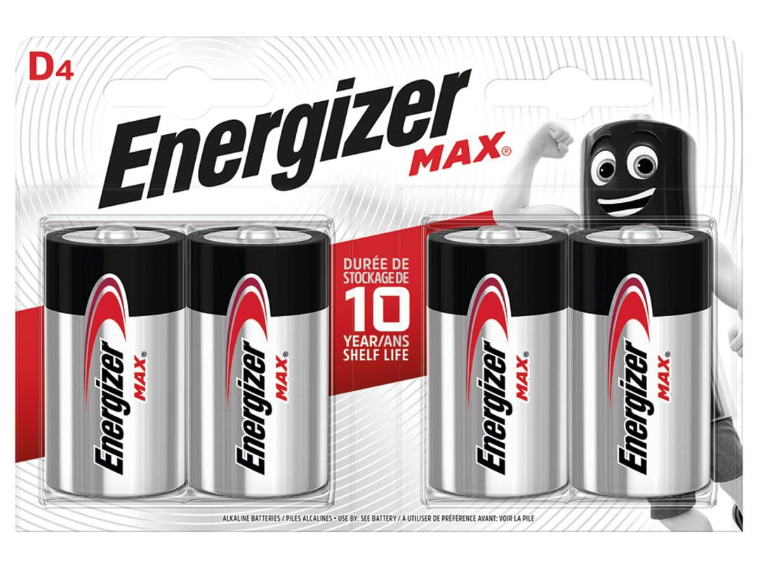 Energizer® Max Alkaline Battery D x 4 S15276 S15276