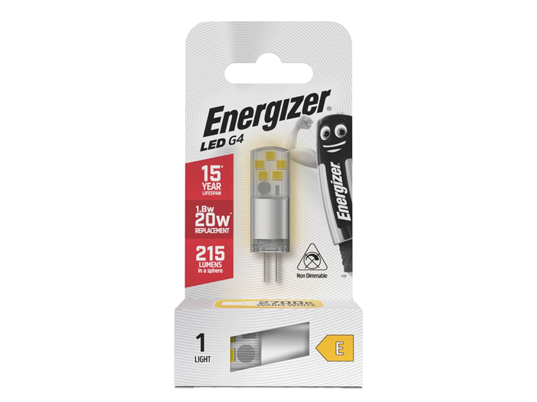 Energizer® LED G4 215 Lumens 1.8W 2700K S18746 S18746