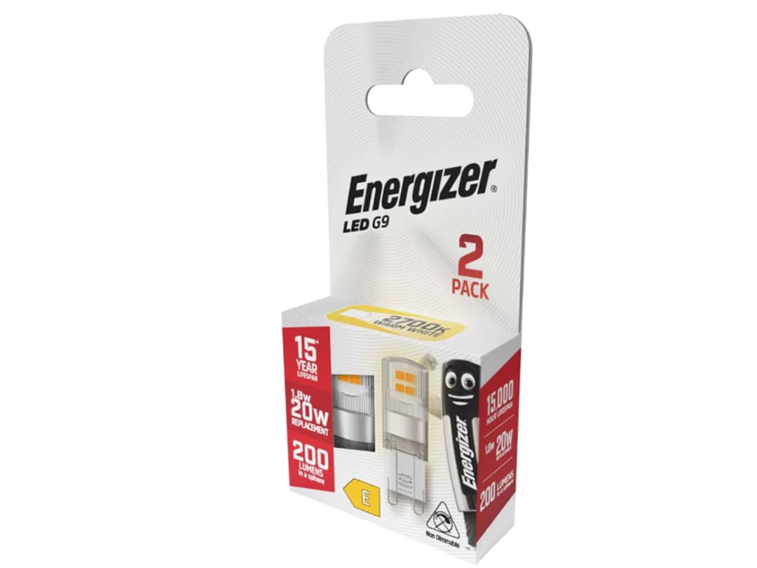 Energizer® LED G9 200 Lumens 1.8W 2700K x 2 S29489 S29489