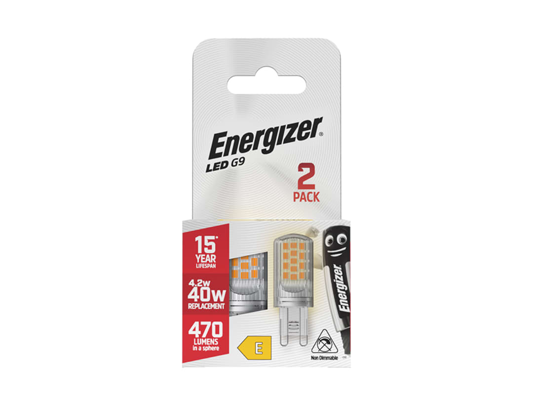 Energizer® LED G9 470 Lumens 4.2W 2700K x 2 S29491 S29491