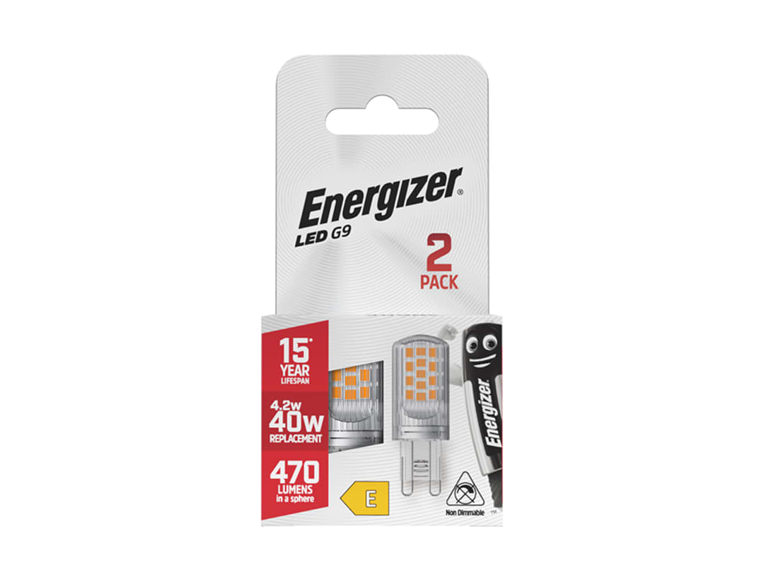 Energizer® LED G9 470 Lumens 4.2W 4000K x 2 S29492 S29492
