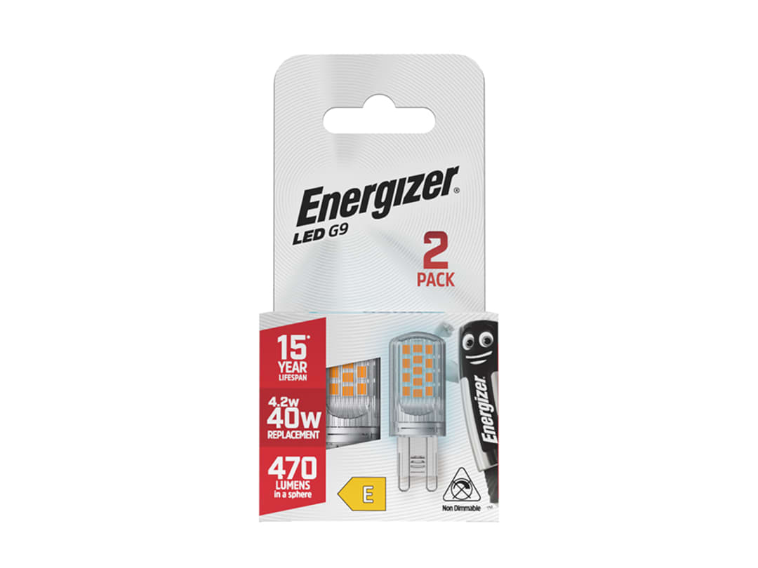 Energizer® LED G9 470 Lumens 4.2W 6500K x 2 S29493 S29493