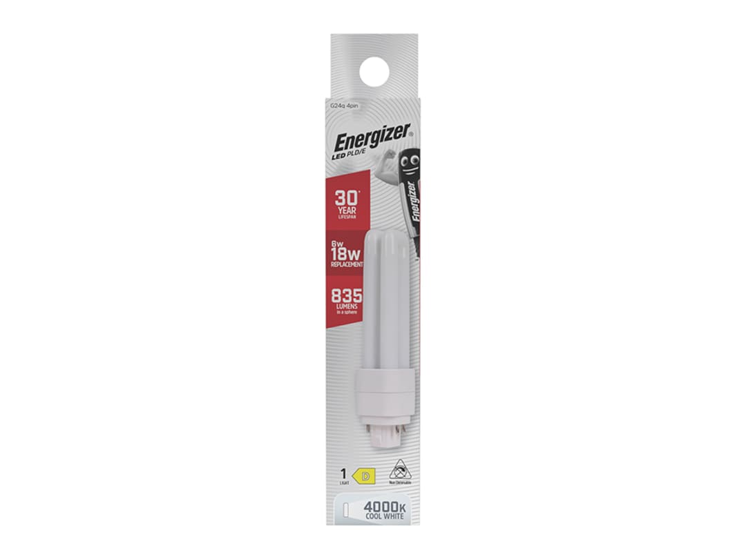 Energizer® LED PLD G24Q 4Pin 6W 835L Cool White S30425 S30425