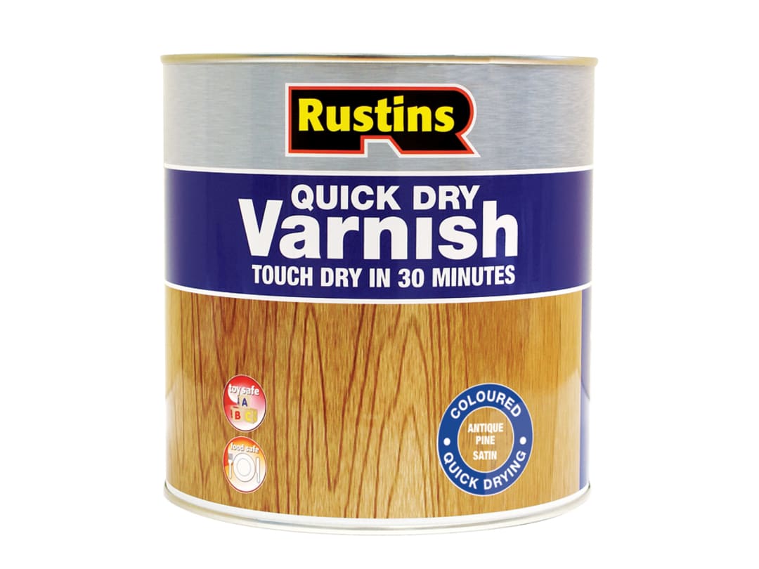 Rustins Quick Dry Colour Varnish Satin Walnut 250ml VSWA250
