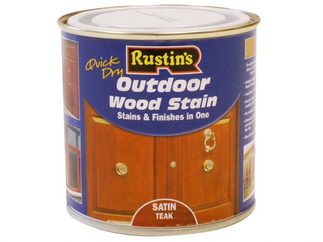 Rustins Quick Dry Exterior Woodstain Satin Teak 250ml ESTE250