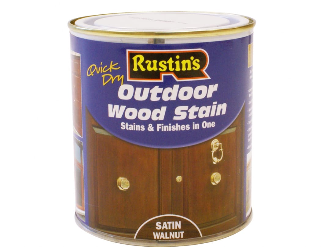 Rustins Quick Dry Exterior Woodstain Satin Walnut 250ml ESWA250