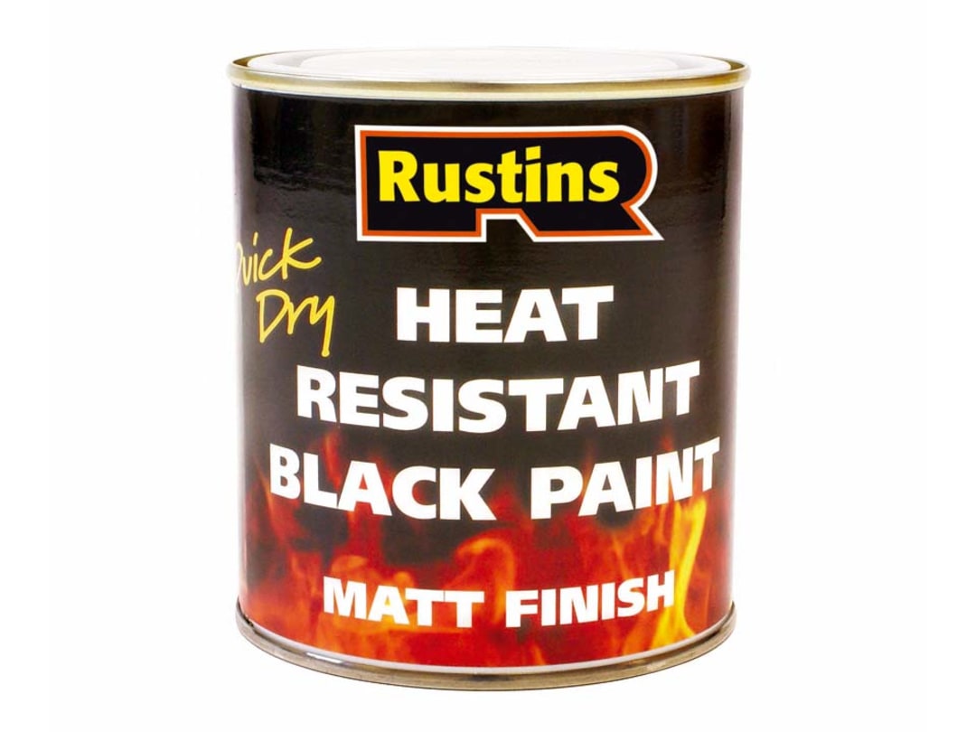 Rustins Quick Dry Heat Resistant Paint Black 500ml HRMB500
