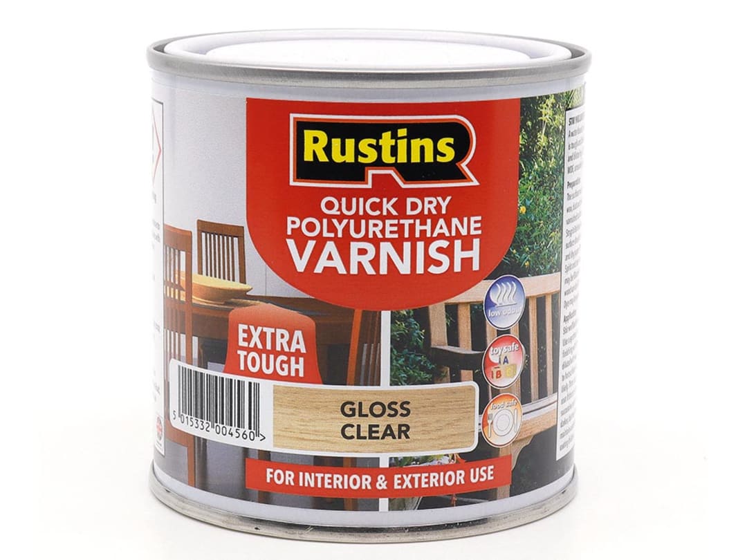 Rustins Quick Dry Polyurethane Varnish Gloss Clear 250ml POGCW250 POGCW250
