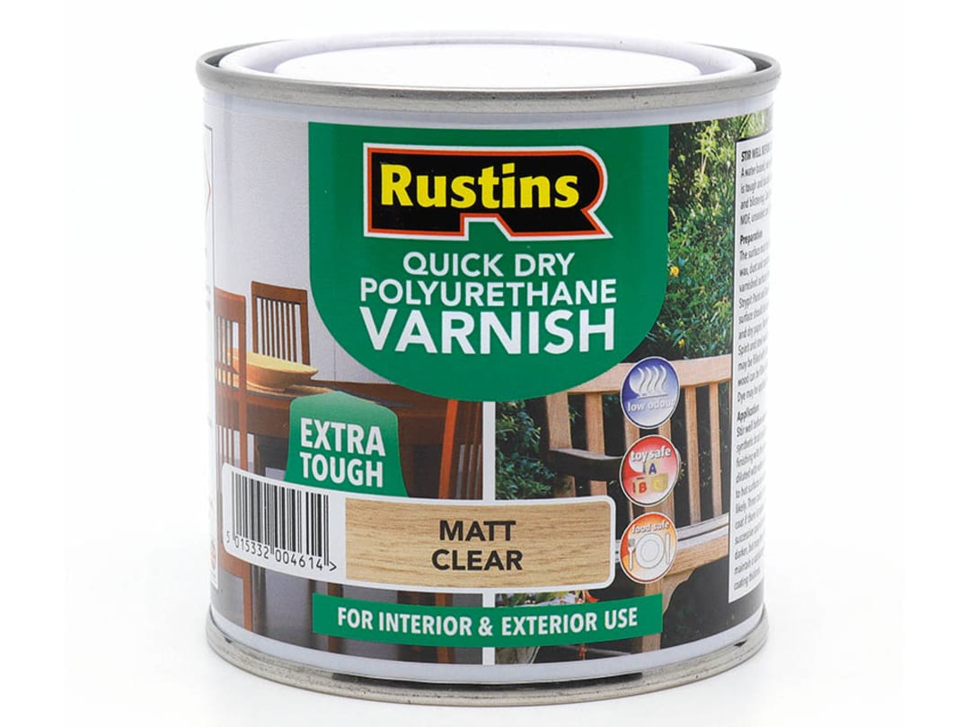 Rustins Quick Dry Polyurethane Varnish Matt Clear 1L POMCW1000 POMCW1000