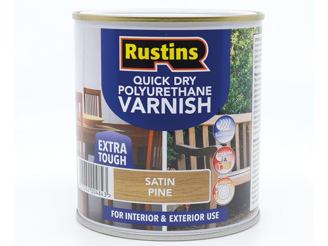 Rustins Quick Dry Polyurethane Varnish Satin Pine 500ml PSPIW500 PSPIW500