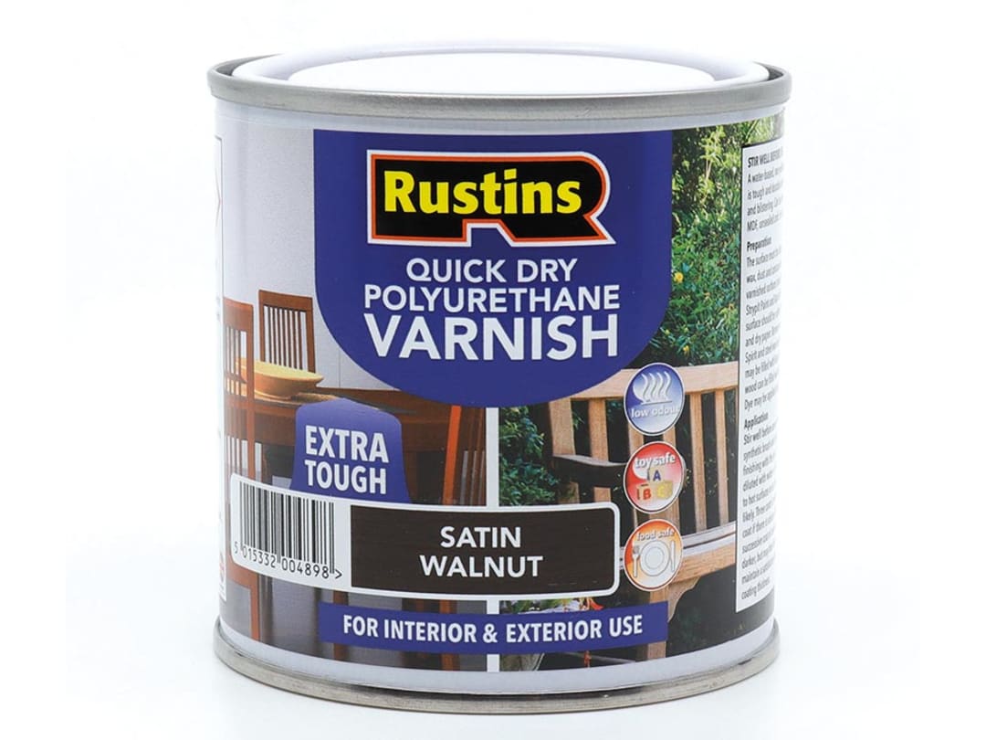 Rustins Quick Dry Polyurethane Varnish Satin Walnut 250ml PSWAW250 PSWAW250