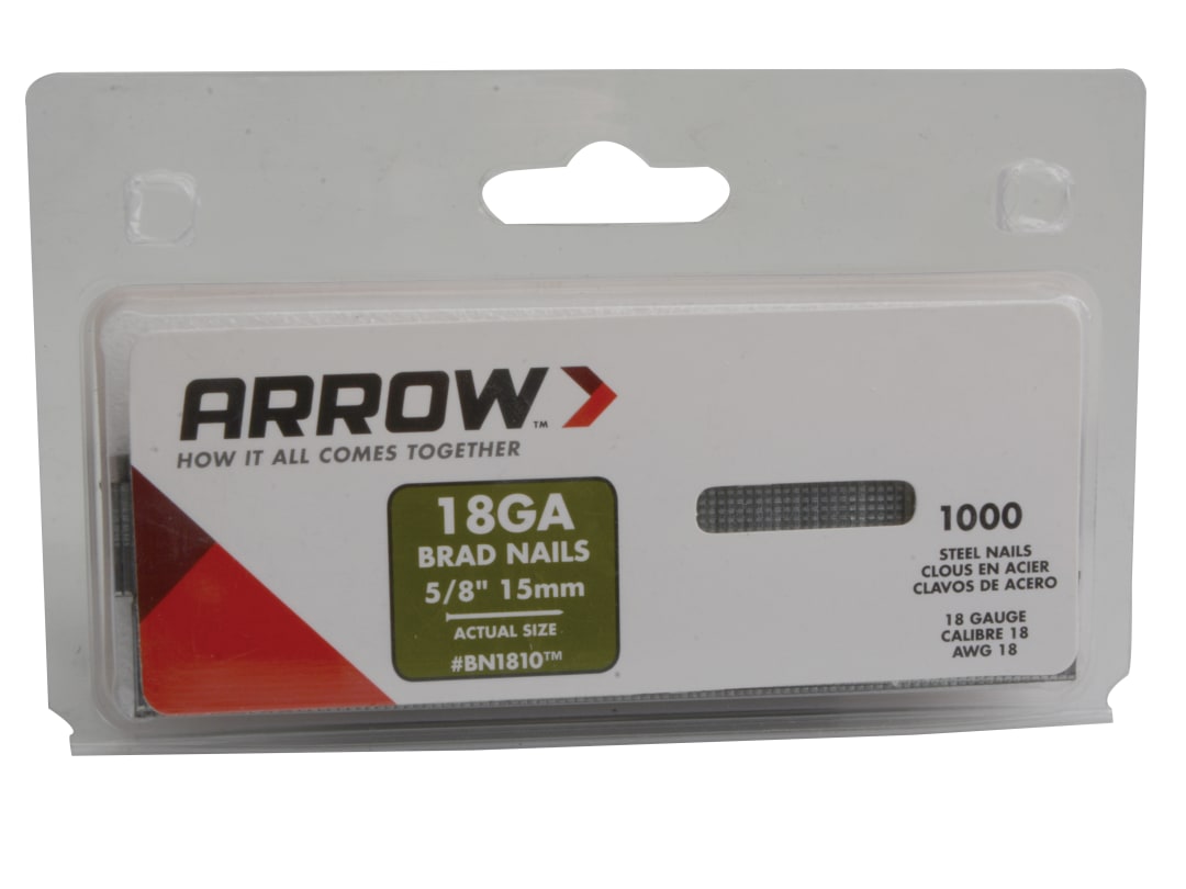Arrow BN1810 Brad Nails 15mm (Pack 1000) ABN1810