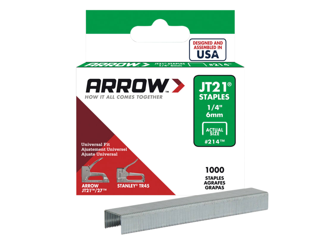 Arrow JT-21 Staples 1/4in x 1000 A214 A214