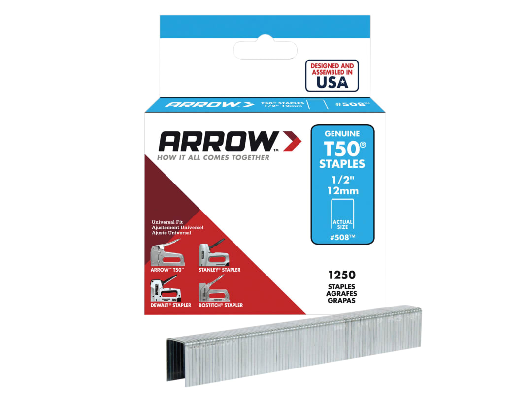 Arrow T-50 Staples 1/2in x 1250 A50824 A50824