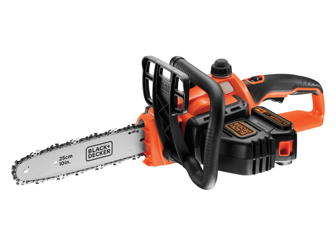 BLACK + DECKER GKC1825L20 Cordless Chainsaw 25cm Bar 18V 1 x 2.0Ah Li-ion GKC1825L20-GB