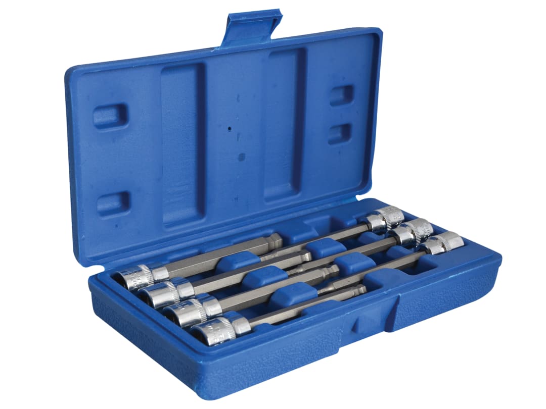 BlueSpot Tools 3/8in Drive Extra Long Hex Ball Socket Bit Set, 7 Piece 01510