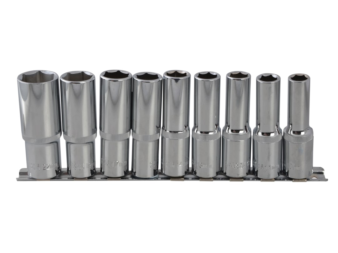 BlueSpot Tools 1/2in Drive Deep Socket Set, 9 Piece 01541