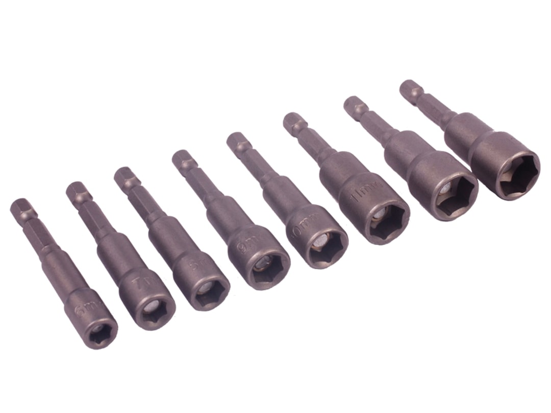 BlueSpot Tools Magnetic 1/4in Nut Driver Set, 8 Piece 14107